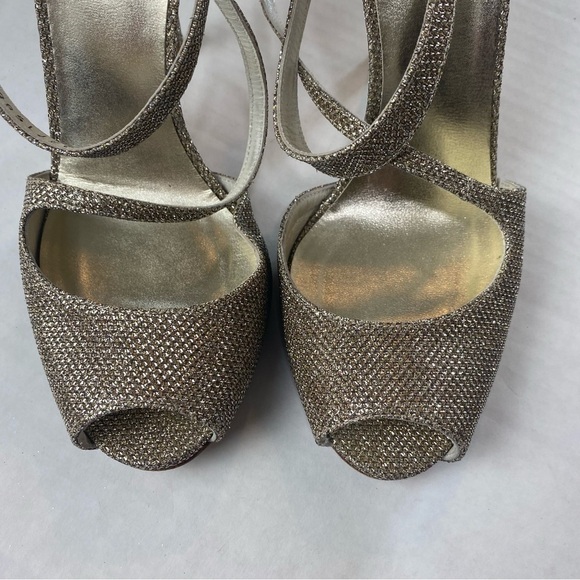 Stuart Weitzman Glitter Accent Slingback Heels - Picture 8 of 13